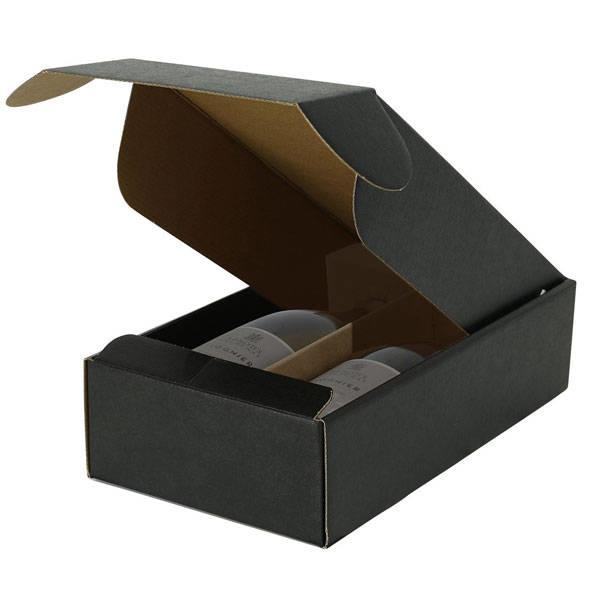 Black 2 Wine Bottle Luxury Hamper Box