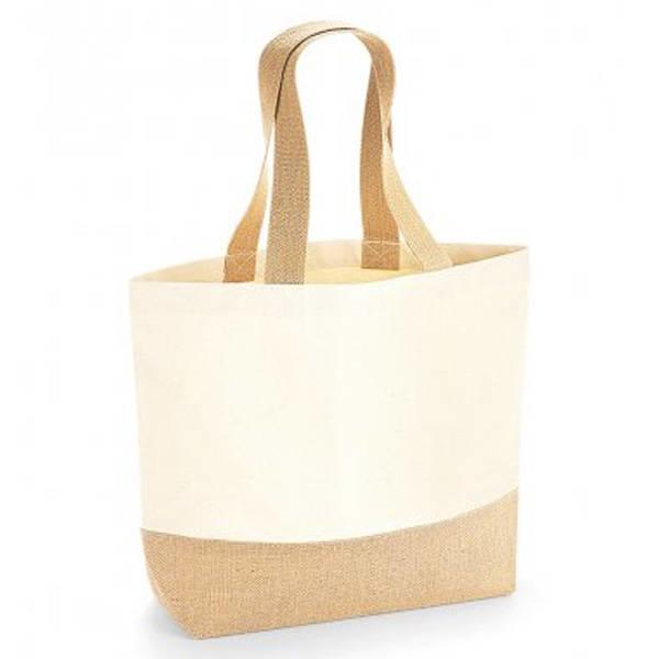 natural jute canvas bag medium