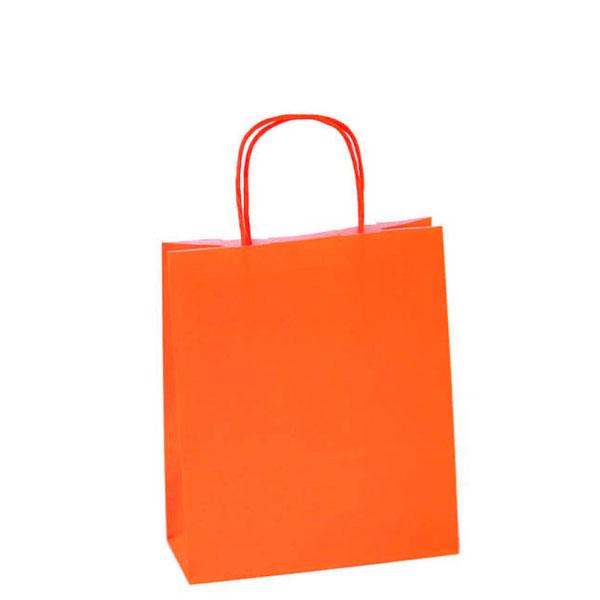small orange paper carrier bag