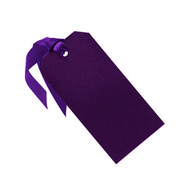 purple luggage gift tag