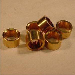 CLOCK BUSHES, BRASS, 10 OF SIZE 0