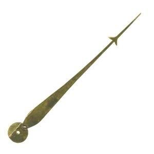 BRASS ARROW HAND FOR 8inch DIAL: Centre to tip: 87mm.