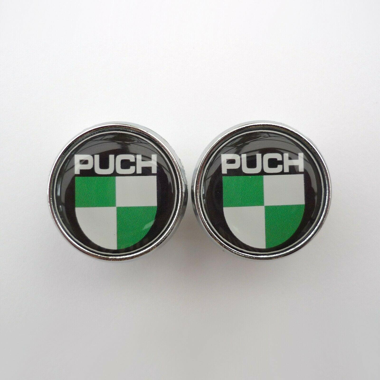 PUCH Chrome Racing Bar Plugs Repro Caps Vintage Style