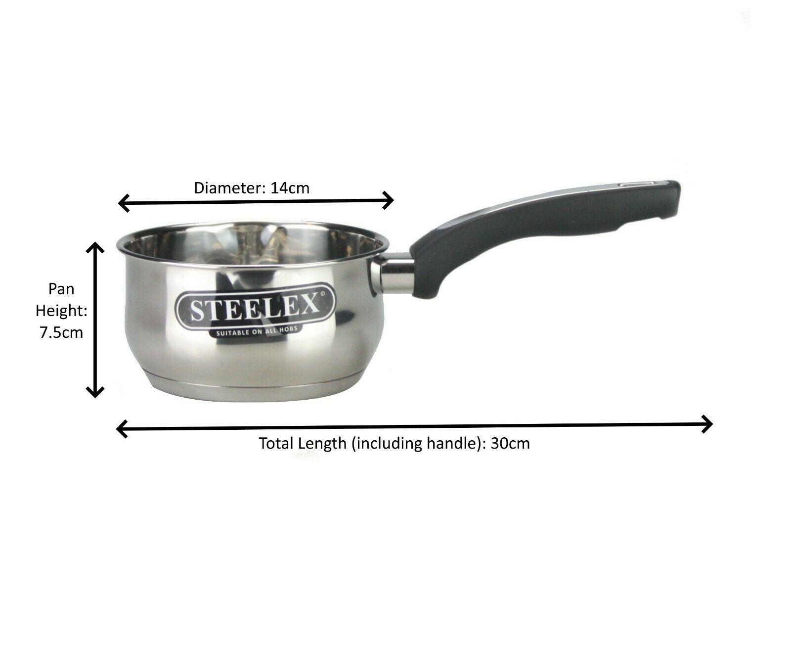 Details about   Deep Induction Saucepan Stainless Steel Milk Pan Pot Tea Pan Boiling Cookware 