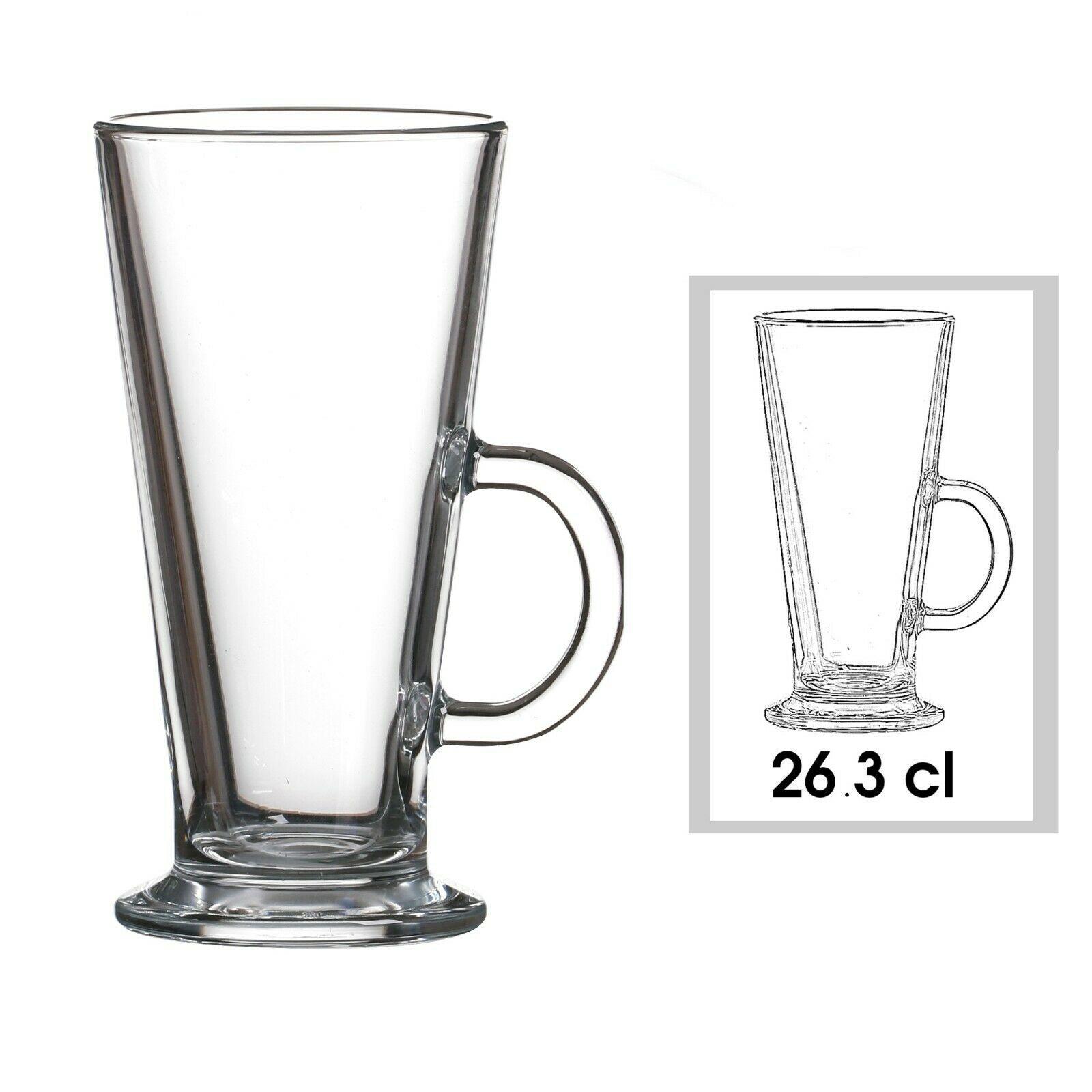 TALL LATTE TEA COFFEE CUP MUG *Fits Tassimo & Dolce SET of 2/4/6 GLASS LARGE 