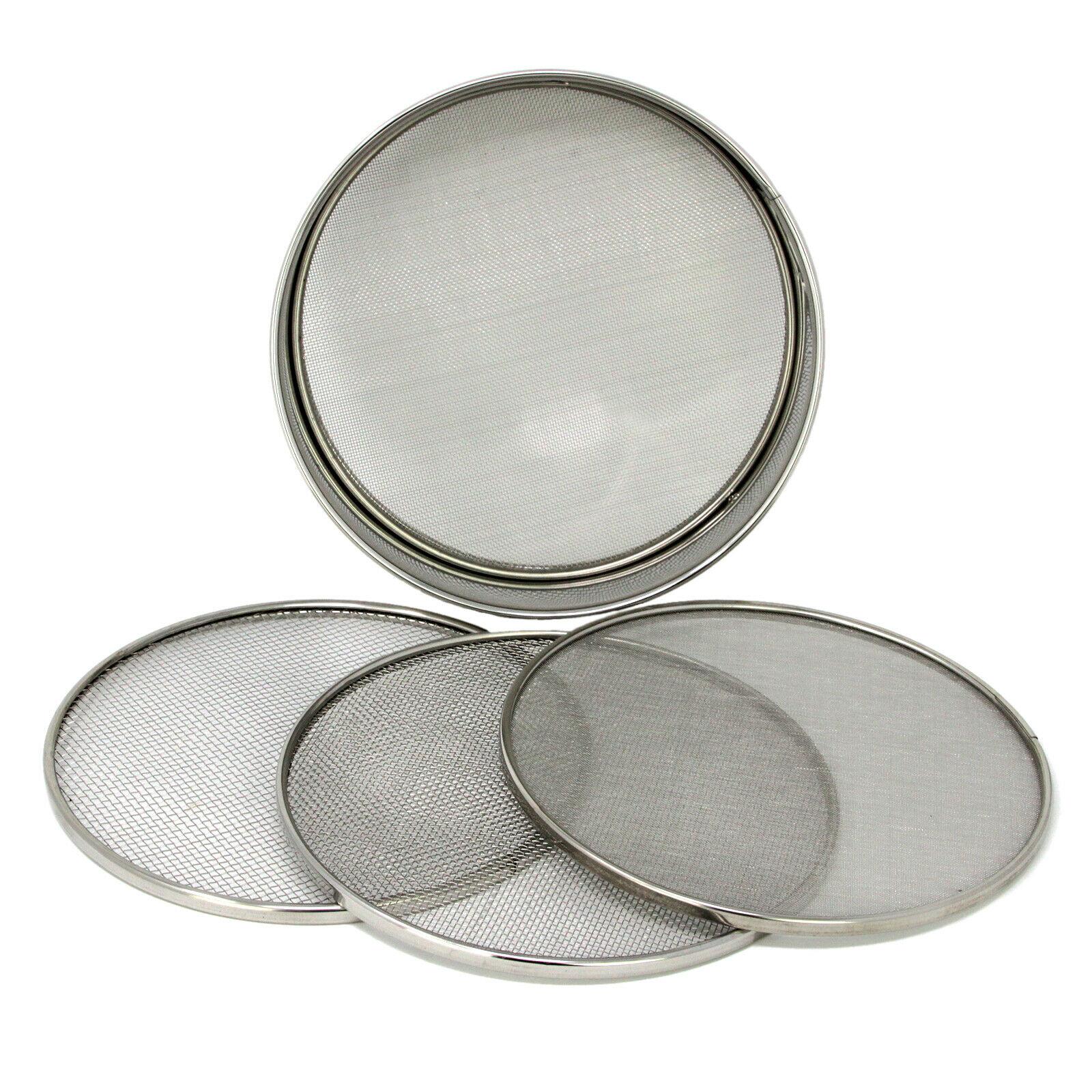 Edco Stainless Steel Strainer Mesh Sieve with Silicone Handle Coloured Grey, 13.5cm 13.5cm or 20cm 