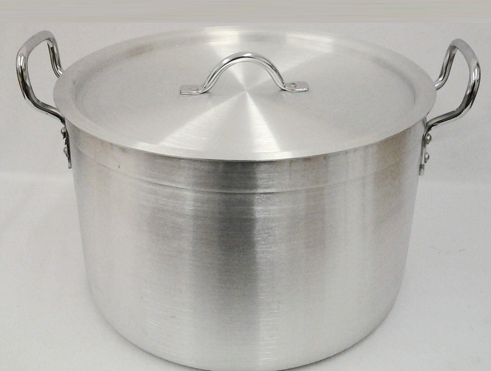 Heavy Duty Casserole Aluminium Cooking Pot Pan Lid Catering Ground Base