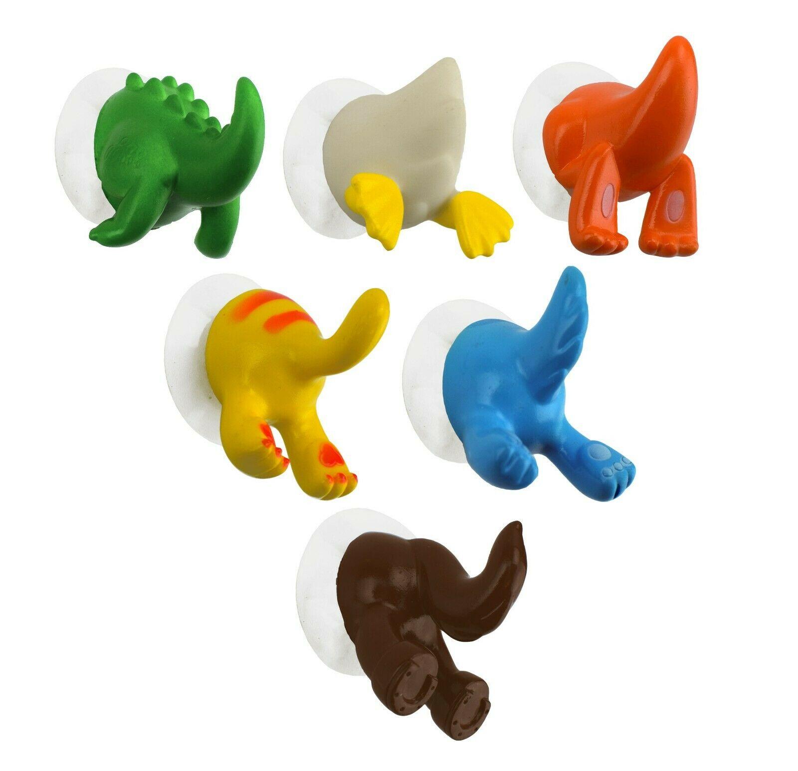 5pcs Self-Adhesive Kids Coat Hooks, Colorful Towel Hooks Multifunctional Cartoon Animal Pattern Wall Hooks, Children's Coat Hooks Sticky For Towel