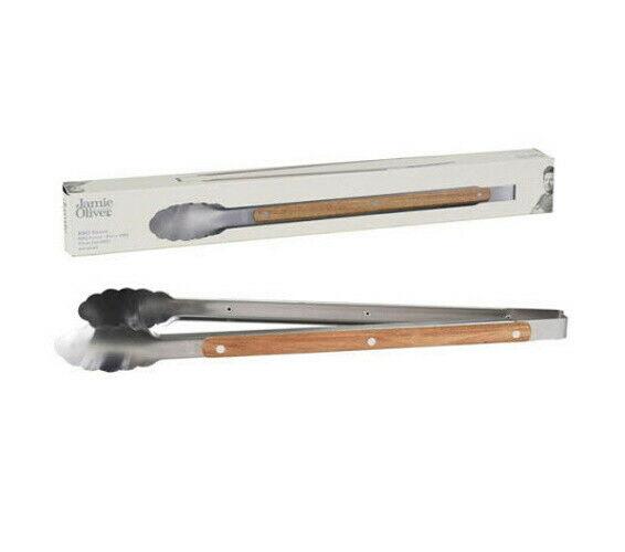18-Inch Professional Extra Long Tong with Acacia Wood Grips, Heavy Duty BBQ  Tongs