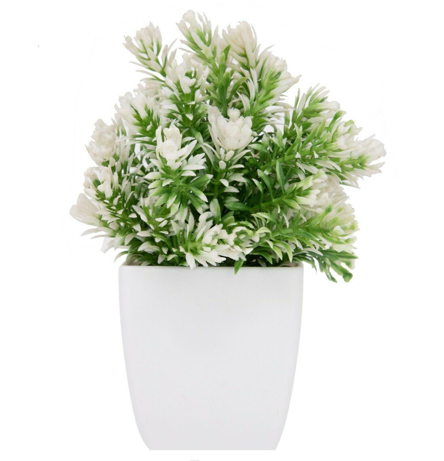 Fake Artificial Potted Flowers In Pot False Plants Outdoor Garden Home ...