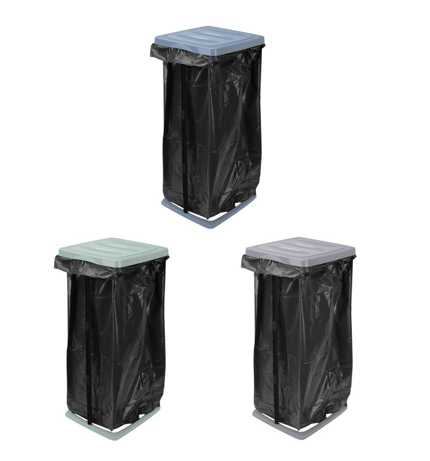 60L Collapsible Plastic Recycle Garbage Waste Rubbish Bin Bag Sack Stand Holder 