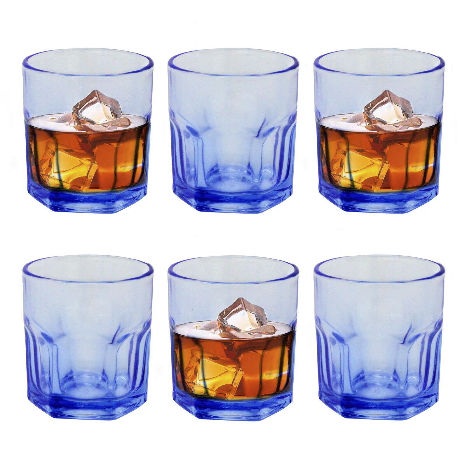 6PC Coloured Base Glasses Set Glassware Dining Juice Whiskey Wine Glass R350 