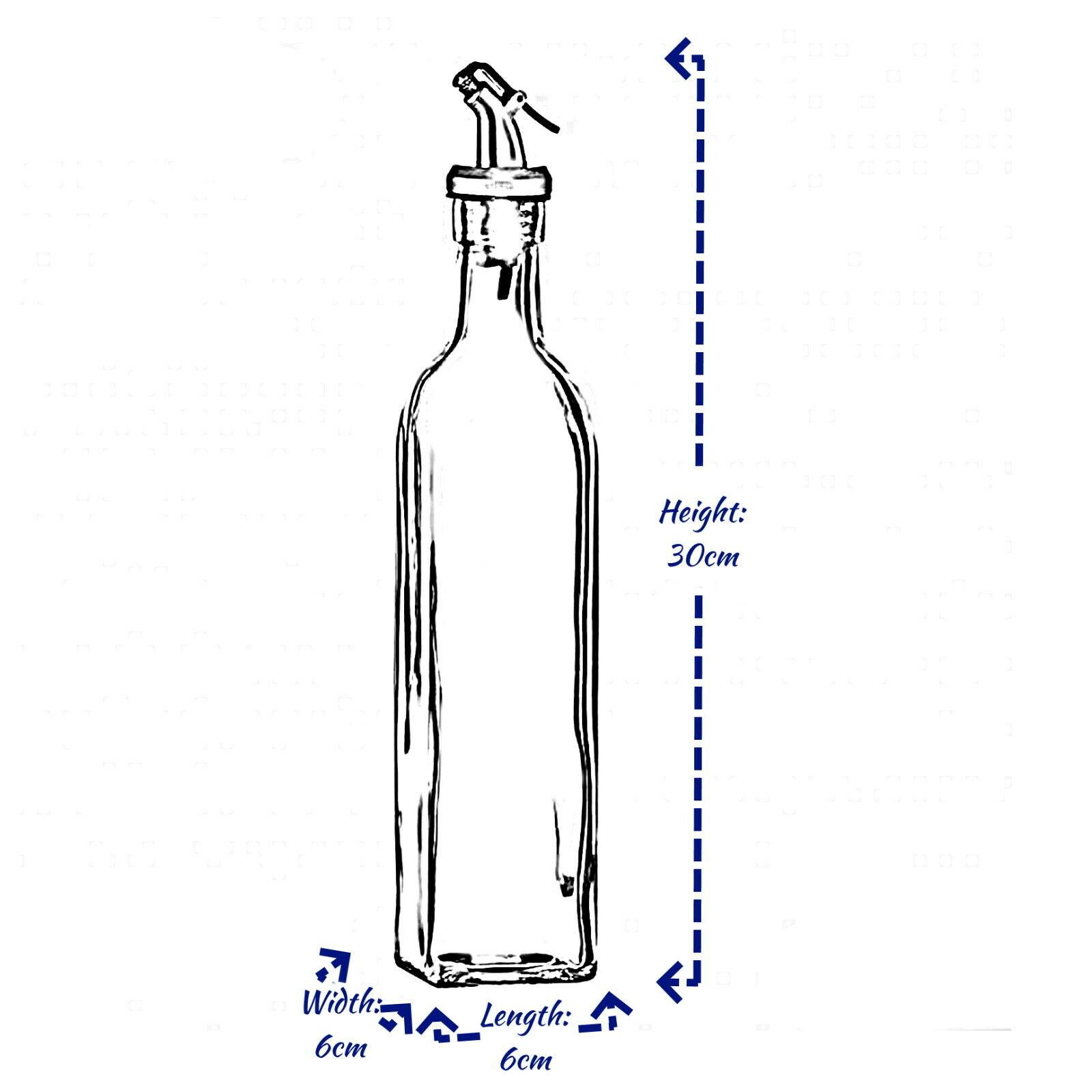 Vinegar & Olive Oil Dispenser Pourer Porcelain Drizzler Bottle Set Blue Flower