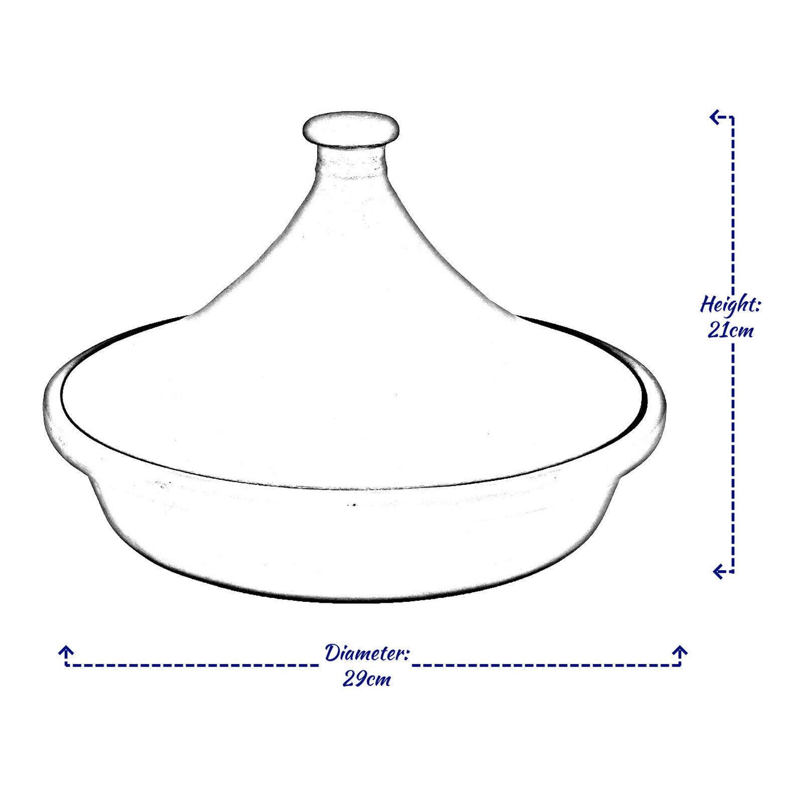 Tagine Pot Moroccan Tajine Cooking Dish Stew Pan Terracotta Clay Large