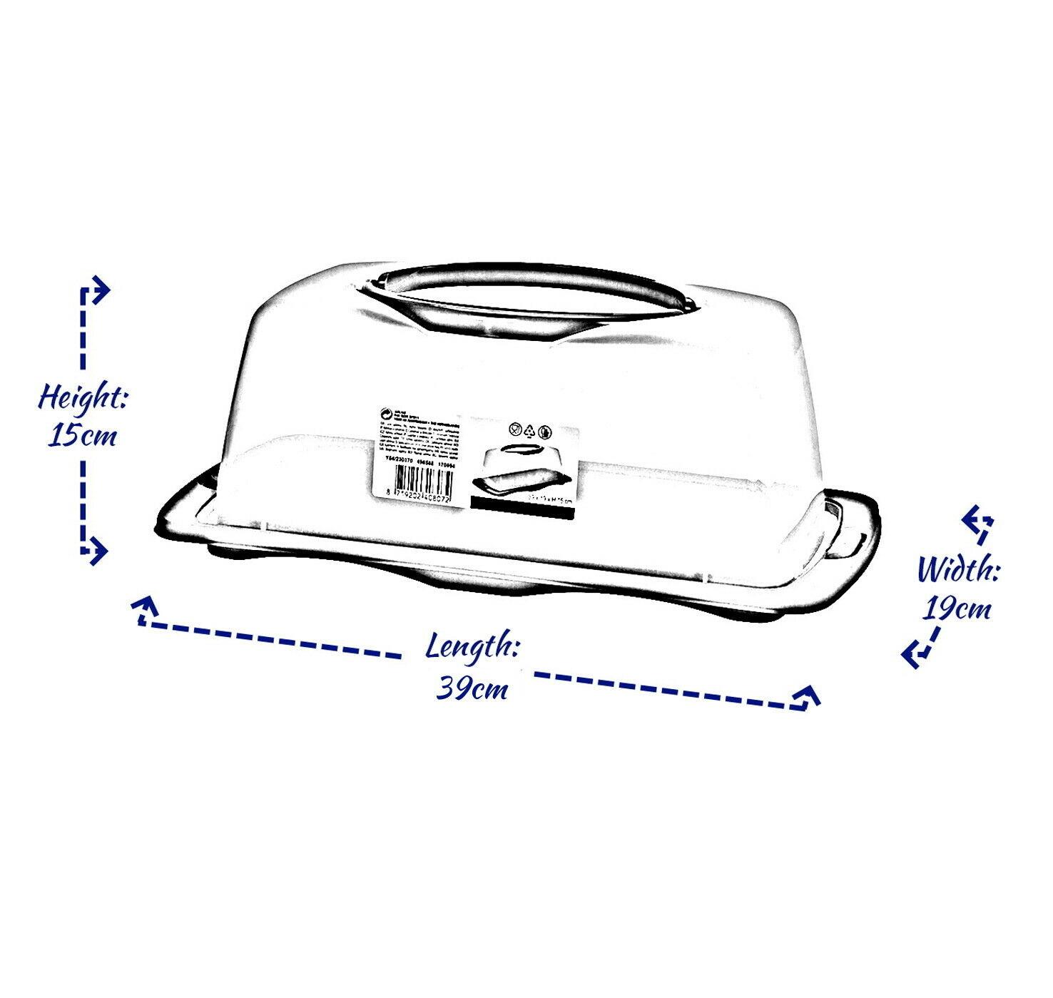 thumbnail interactive-video image 1 of WHITEFURZ 33cm Clear Plastic Cake Box With Clip Handle & Airtight Lid – Storage Container 1 of 5