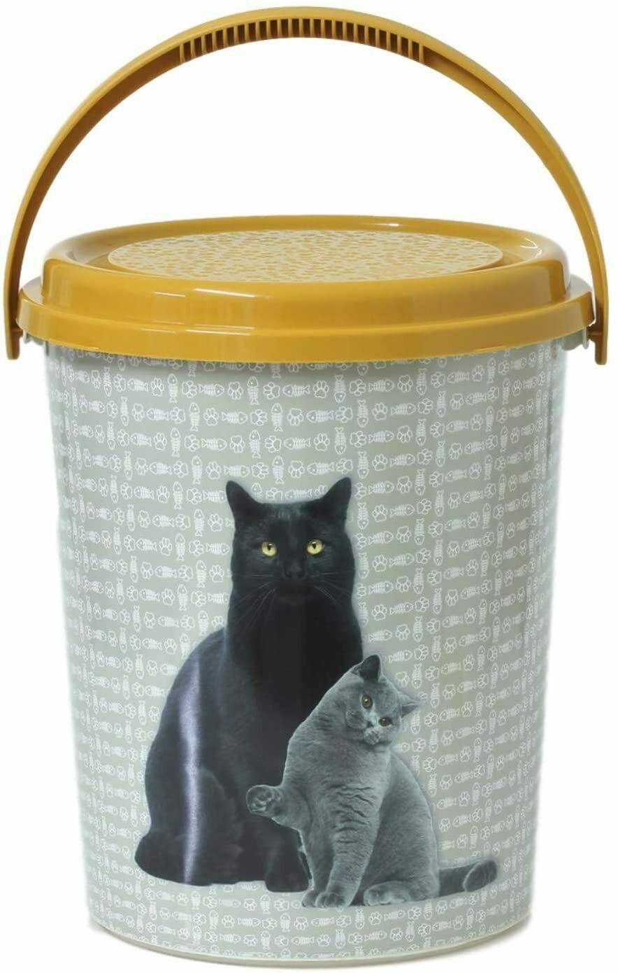 Plastic 11Lt Cat Dry Food Storage Container Box Pet Food Container Bucket
