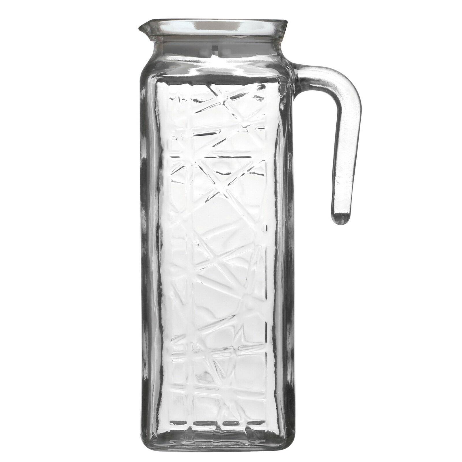 Slim Glass Fridge Jug 1L Door Jug Easy Pour Non Spill Milk Water Juice  5010853185576