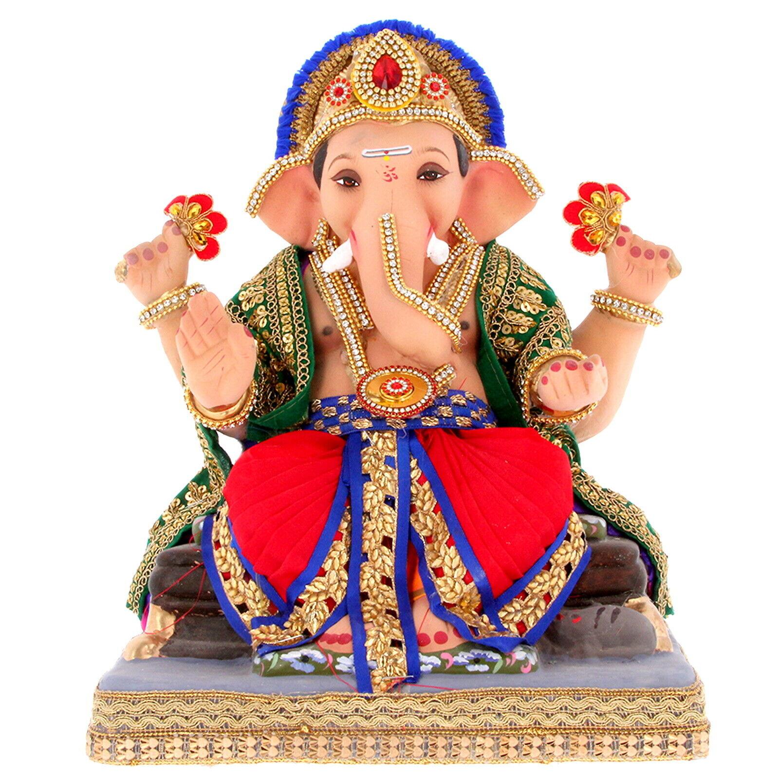 Eco-Friendly Clay Ganesh Ganesha Ganapati Visarjan Murti X-LARGE ...