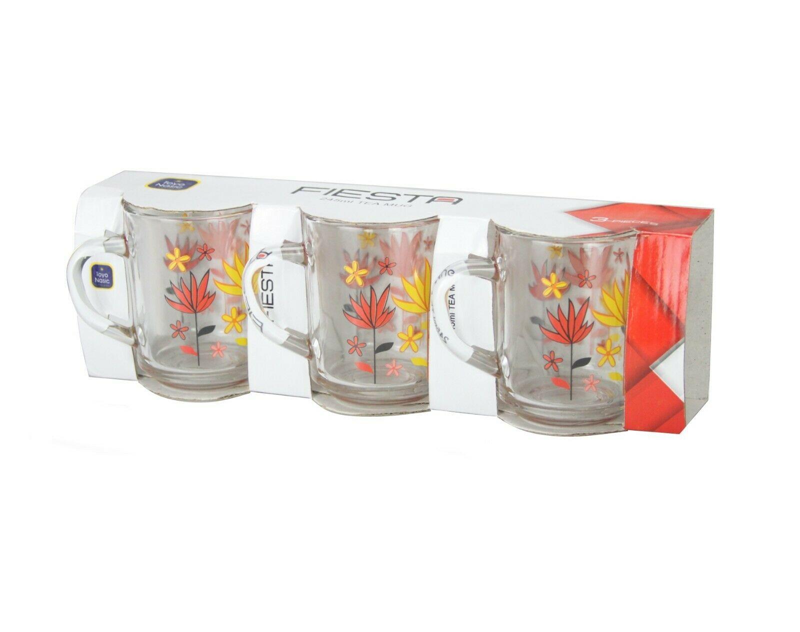 Urbnliving 4pcs 300ml Insulated Thick Transparent Glass Thermal Coffee Tea Mug Cup Set