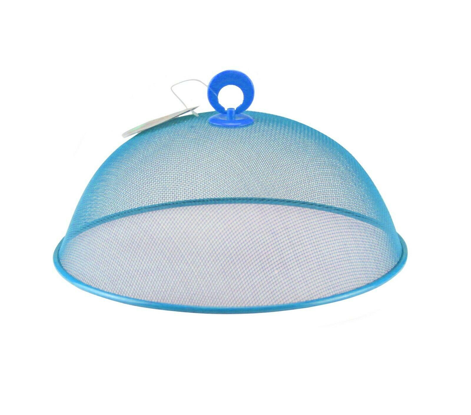 3 x Round Metal Mesh Food Cover Dome 30cm Coloured Food Protector High Quality