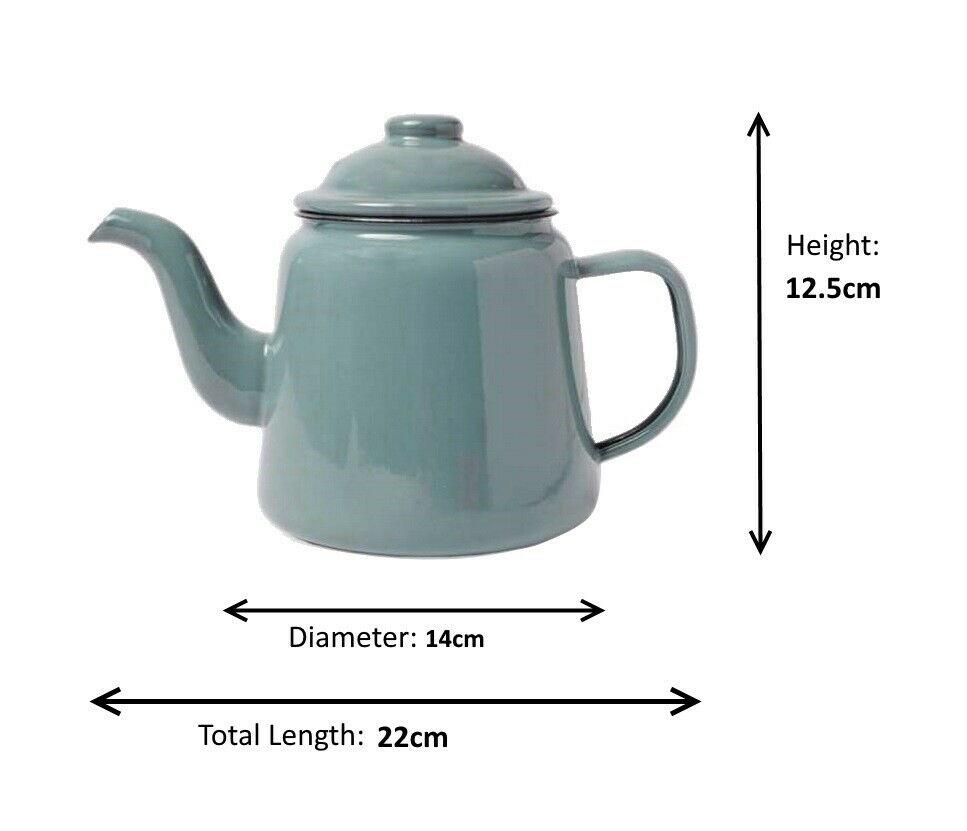 Falcon Enamel Teapot 14cm With Handle Lid Traditional