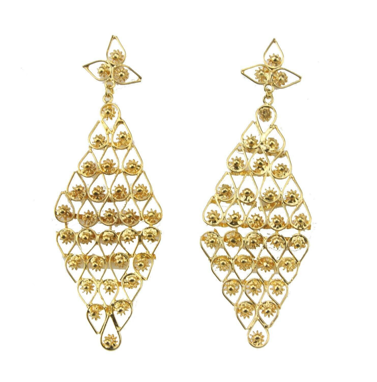 Details about   Victorian Golden Pearl Earrings Ethnic Indian party Wear Diamante Jhumki Set 
