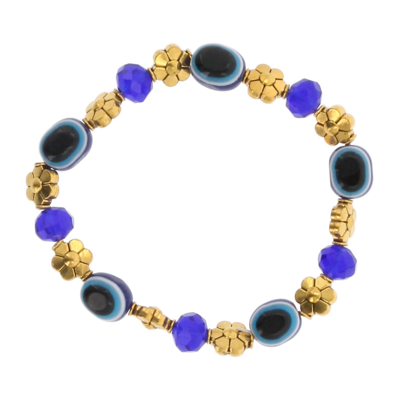 Blue Evil Eye Bracelet Nazar Kabbalah Good Luck Jewellery - Main Image