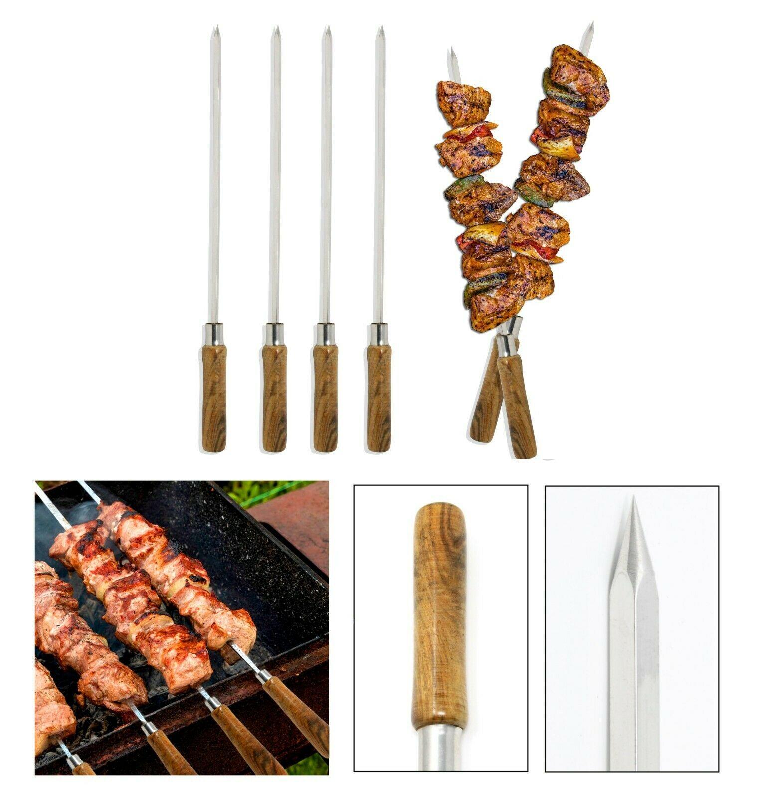 Details about   Vegetable Kebab 10 x 38cm Barbecue BBQ Meat Kitchen Metal SKEWERS 