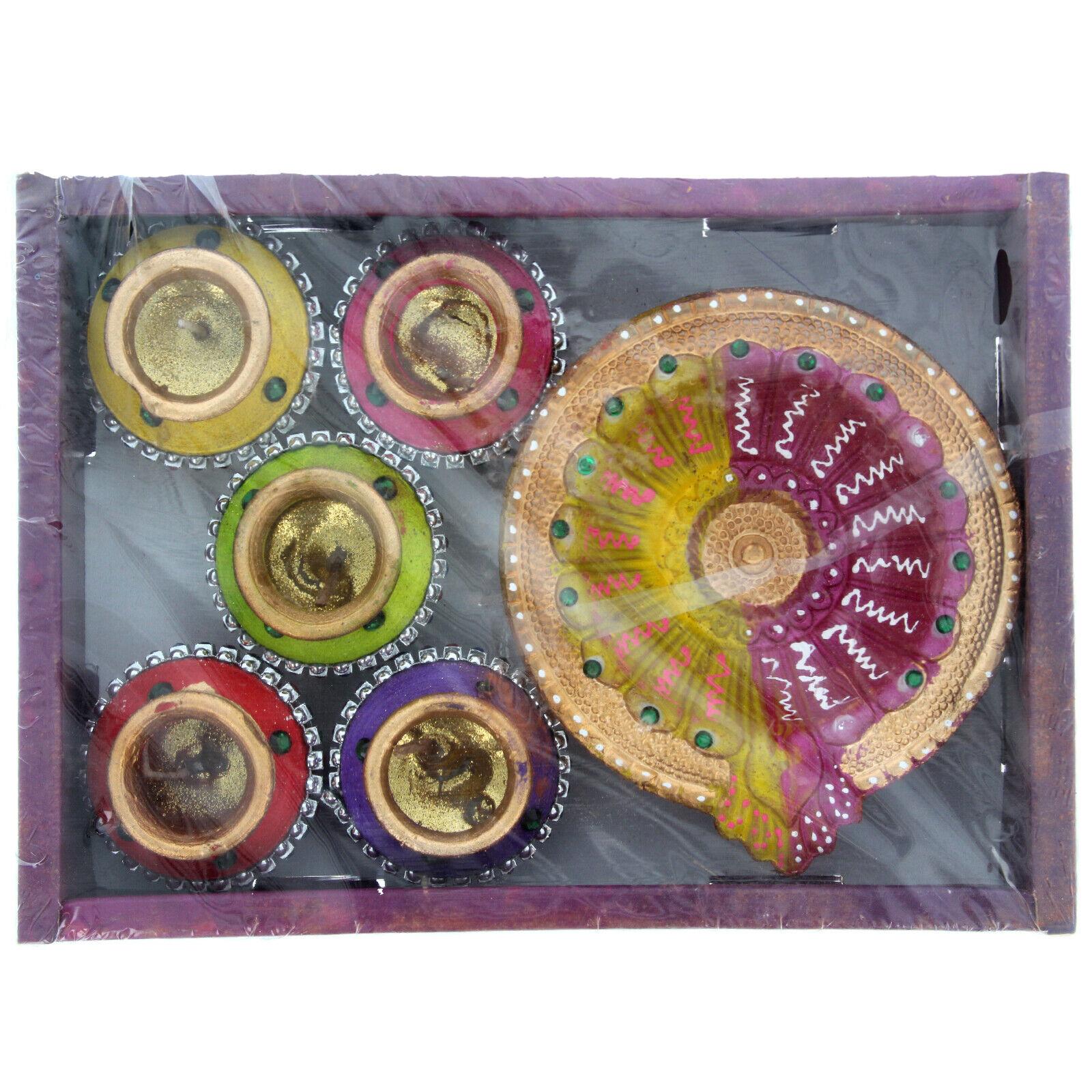 Diwali Diya Handmade Clay Diya With Wax Candle Matki Tea Light Wax Lamp ...