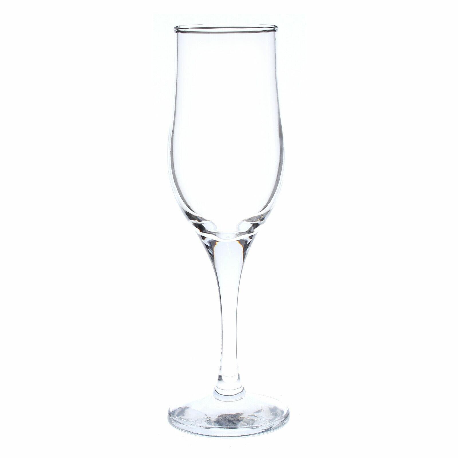 Champagne Glasses Flutes Set of 6 Prosecco Sparkling Wine Long Flute