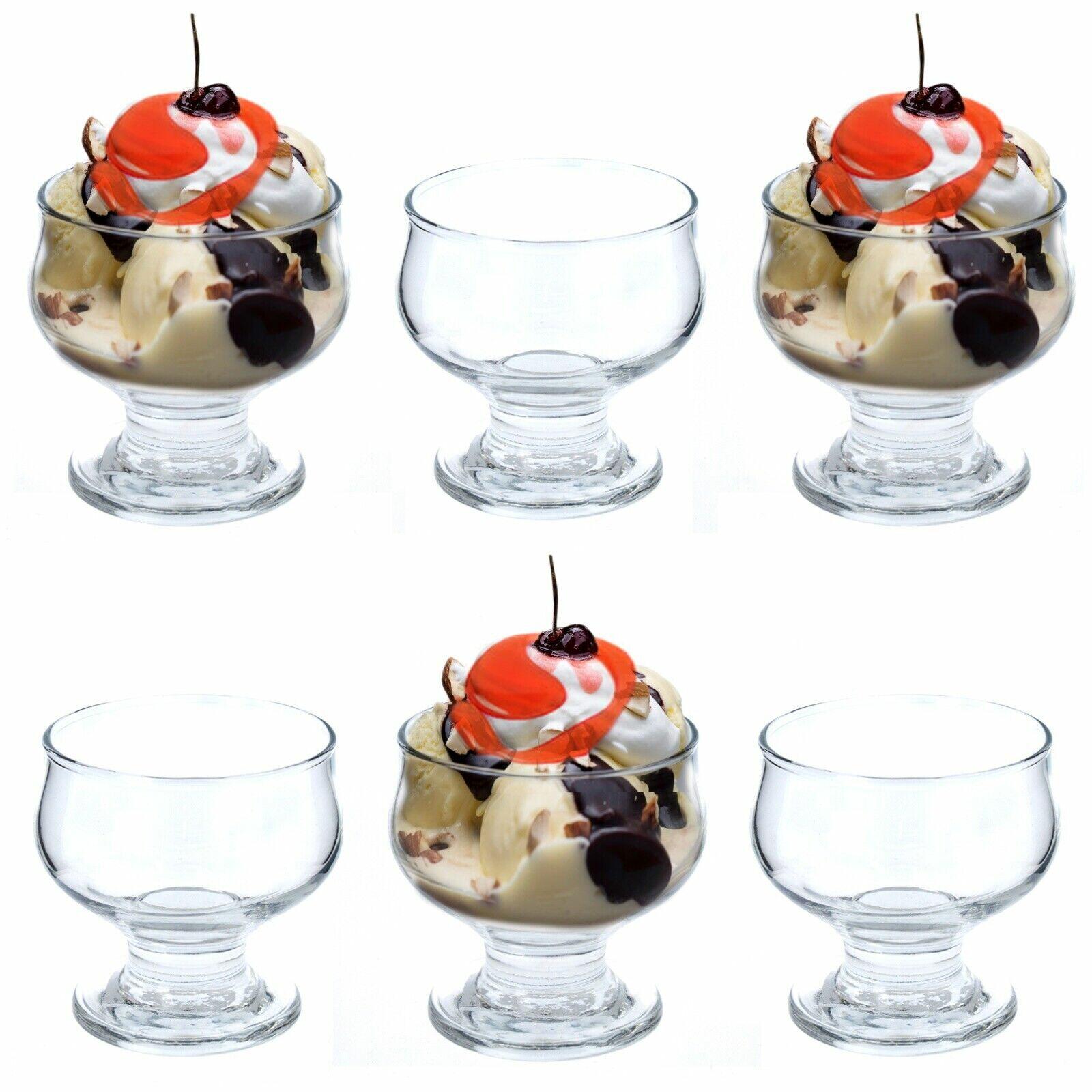 thumbnail image 2 of Delisoga Glass Dessert Bowl Set Of 6 – Clear, Round, 10cm, Ice Cream Or Fruit Cocktail 2 of 4