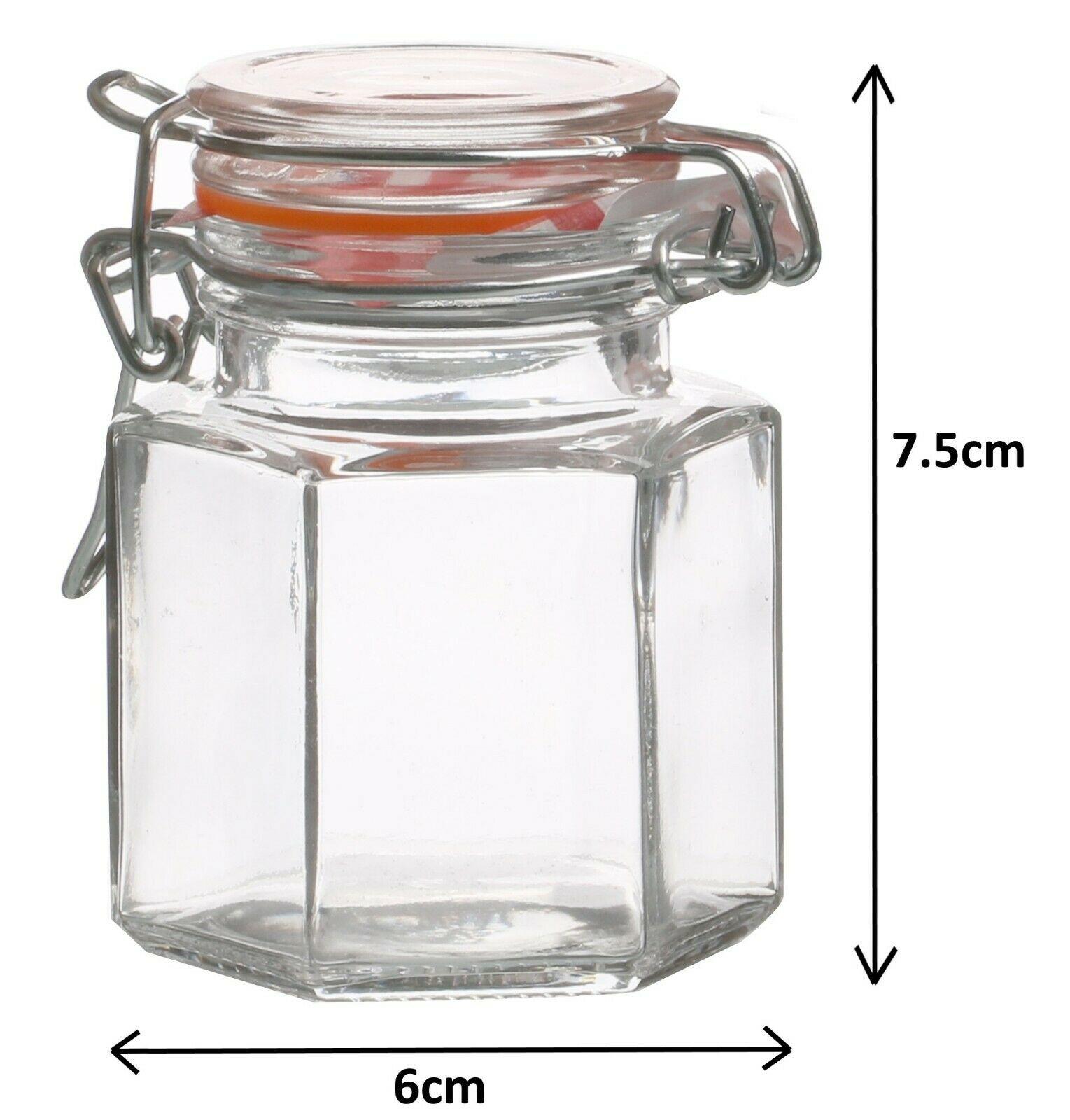 Details about   Glass Storage Jars Airtight Clip Top Lid Food Preserve Preserving Jar 200ml x3 