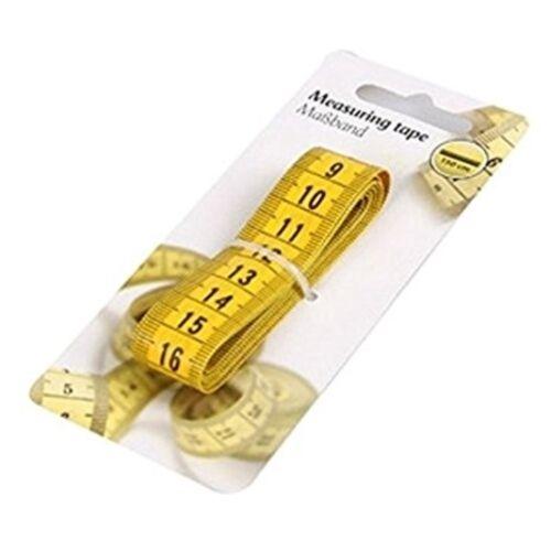 Double Sided Tailoring Tape Measure Soft Tape Tailors Tape Measure  Compatible With Chest Waist, 150 Cm Yellow