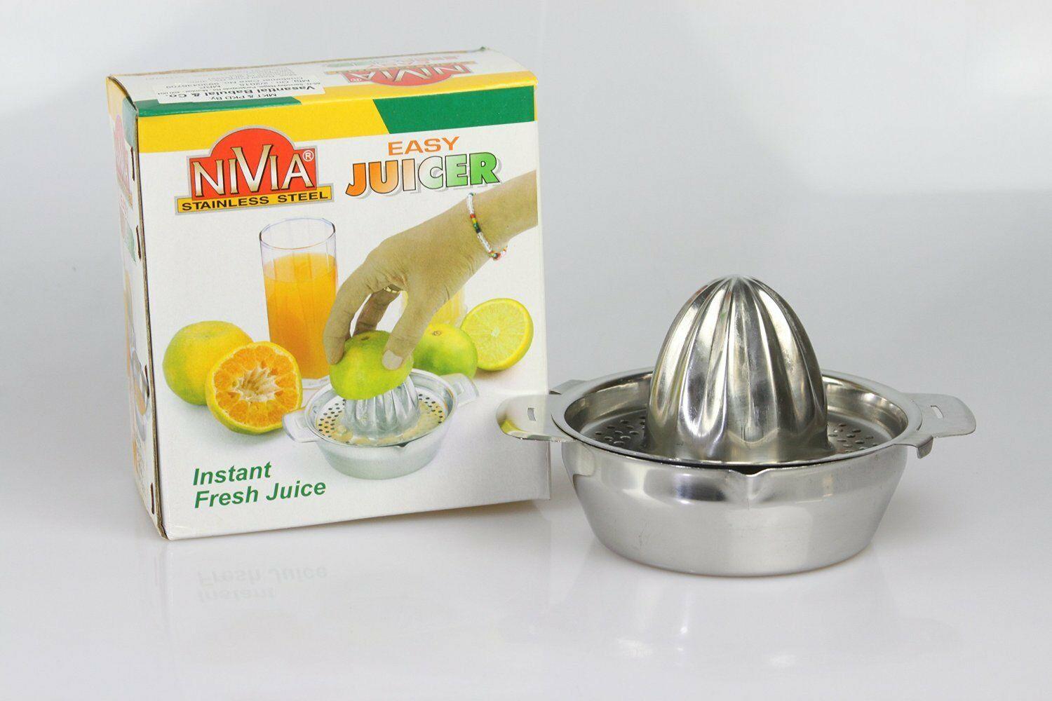 thumbnail image 2 of Manual Stainless Steel Lemon & Lime Squeezer – Easy Clean Citrus Juicer Press (Silver, Made In UK) 2 of 6