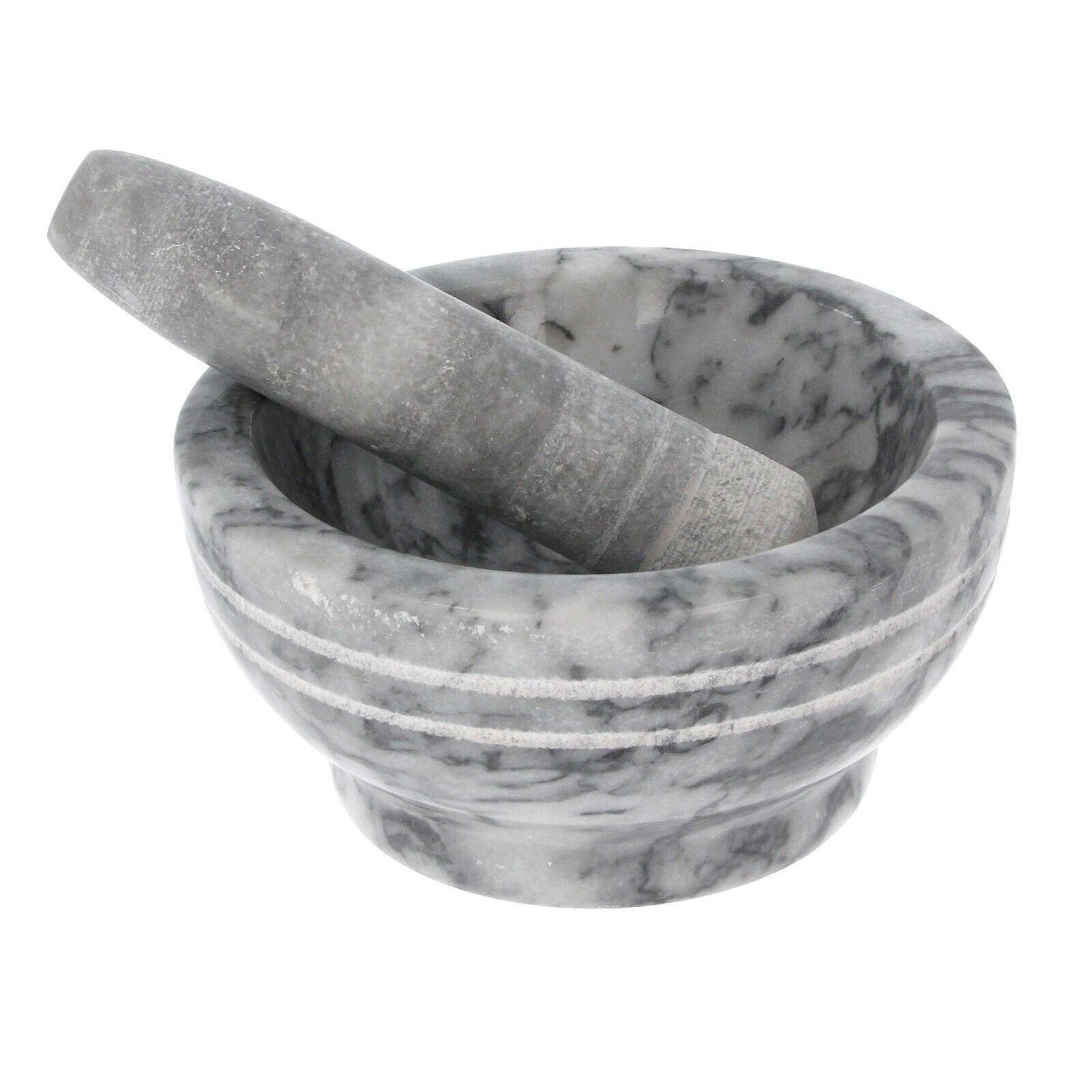 Pestle & Mortar Set Spice Herb Crusher Grinder Grinding Paste Pestal Marble 17cm | EBay