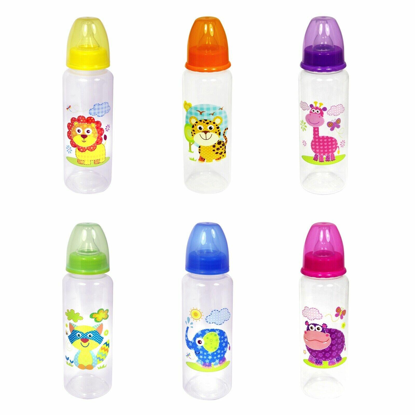 Baby Bottles Feeding Milk Bottle Newborn Toddler Silicone Teat BPA Free 250ml 2x