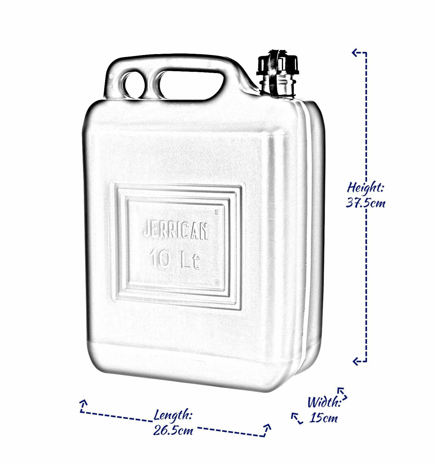 All Ride 10L Jerry Can – Multi-Purpose Fuel/Water Storage Container With Spout (2-Pack)