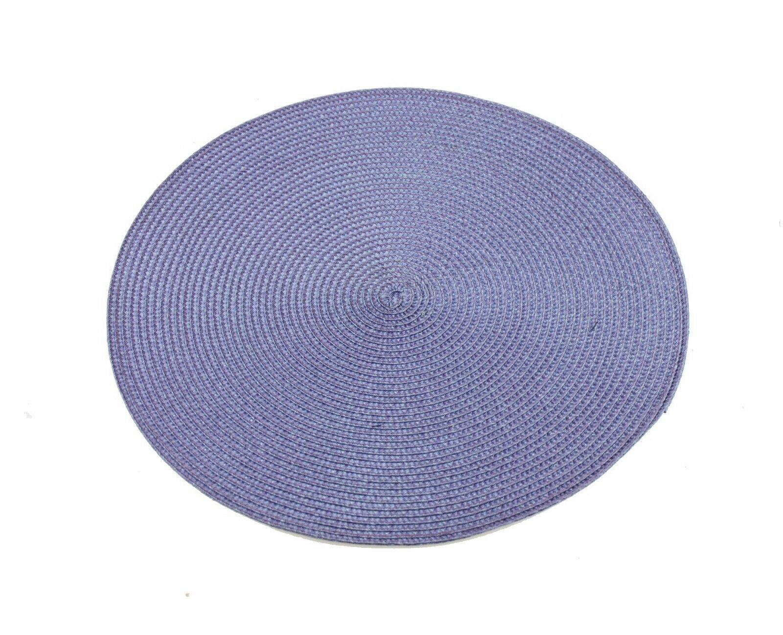 2 x 37cm Round Woven Fabric Placemats Table Setting Place Mats Dining Room