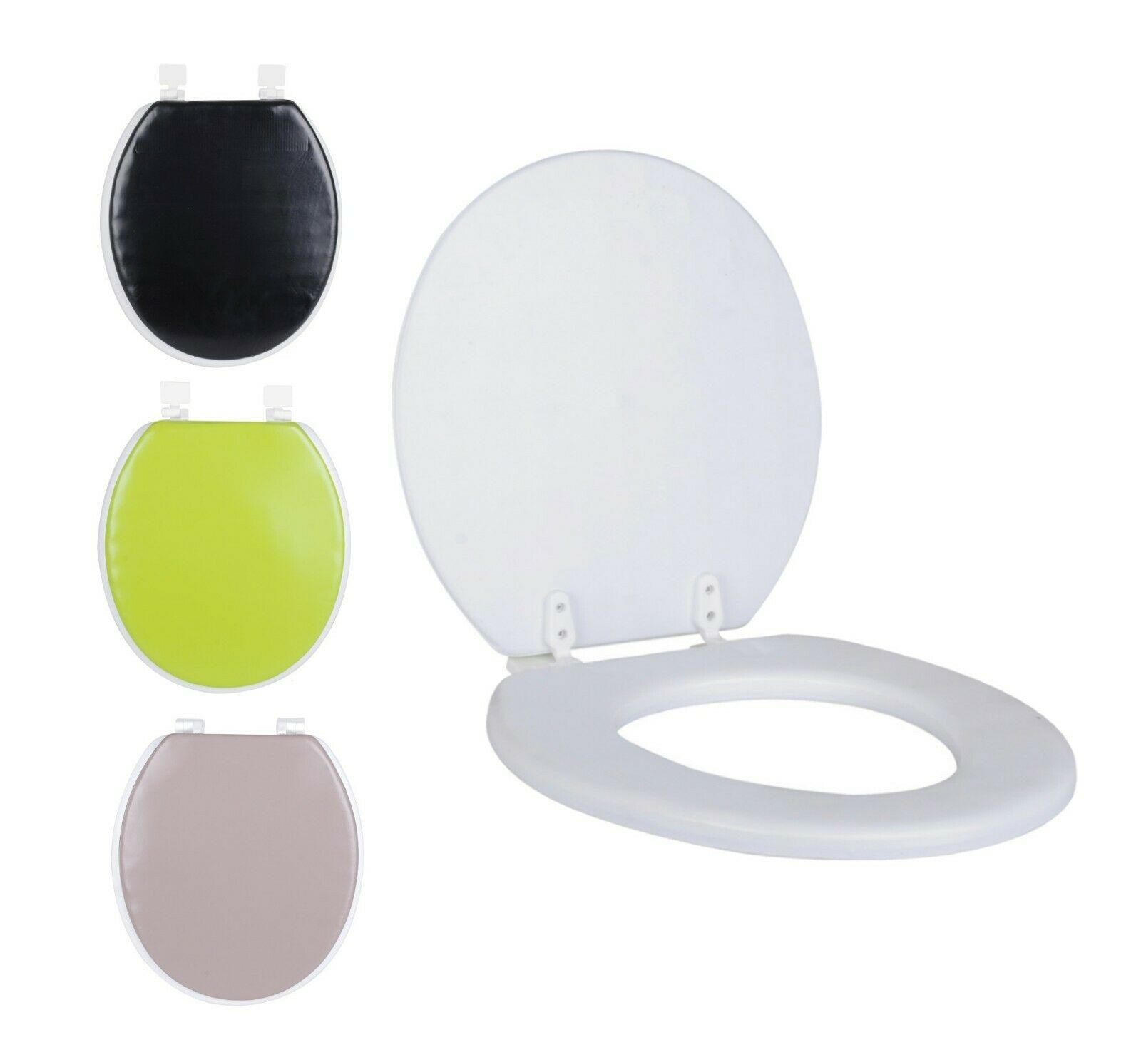 Coloured Universal Toilet Seat Easy Clean Oval Shape Durable Plastic Bathroom WC 