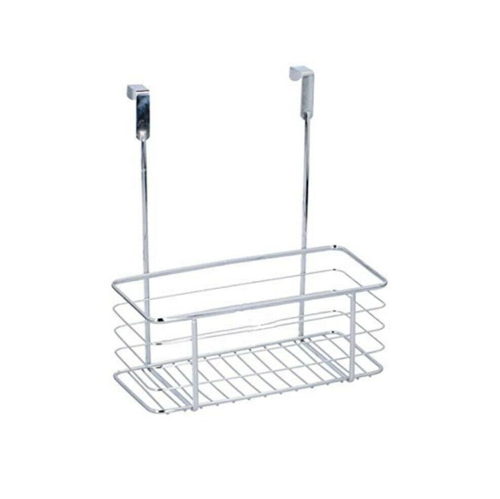 Over Door Shower Caddy Hanging Bathroom Organiser Basket Chrome Plated No Drilling Required Tidy Storage Shower Shelf Rack Toiletries Organiser Shampoo Shower Gel Metal/Chrome Plated 