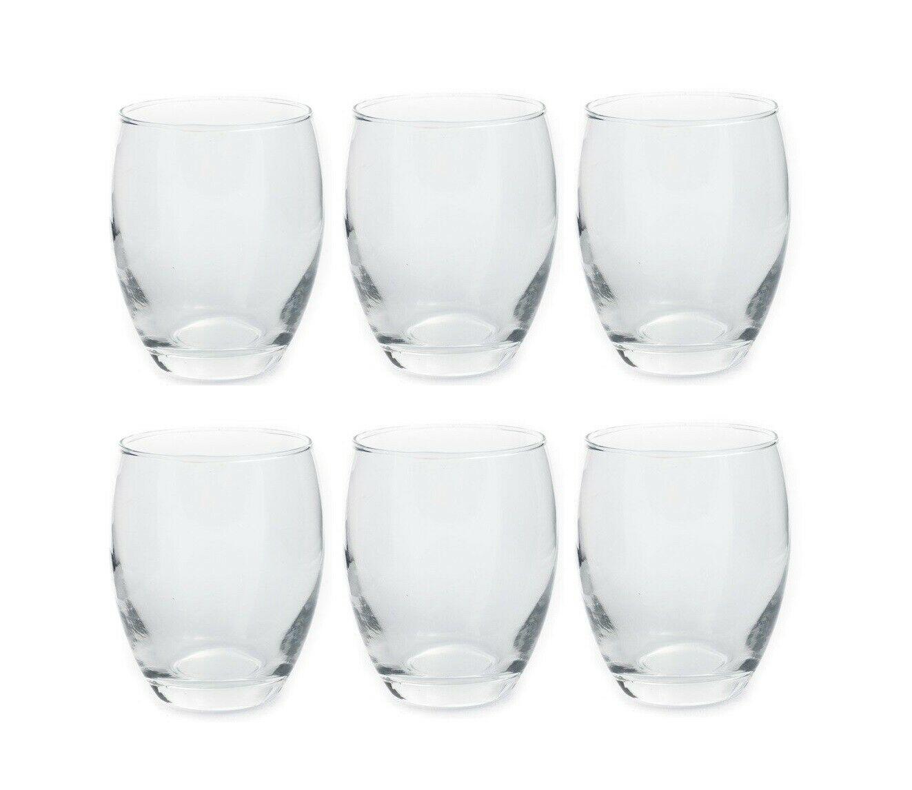 vetreo (Pack of 6) LONG Juice Water Glasses for Welcome Drink , Set of 6 ,  280 MLcrystal Whiskey Wine, Water Cocktail Glasses Set of 6, 280 ML Unique  Bourbon Glass, Glass