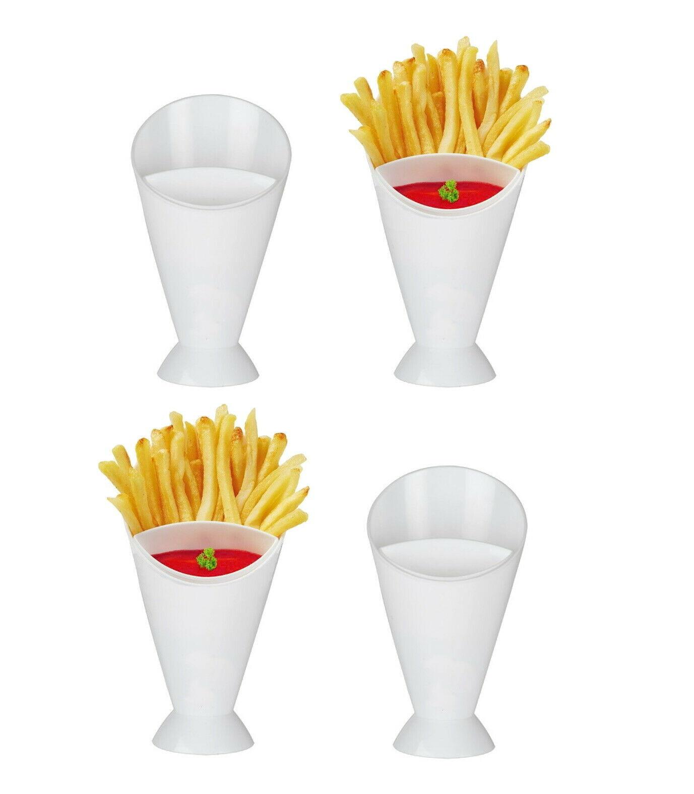 2 4 6 2pc Snack Dish Removable Dip Dish Chips Cone stand Fries Vegetable Holder
