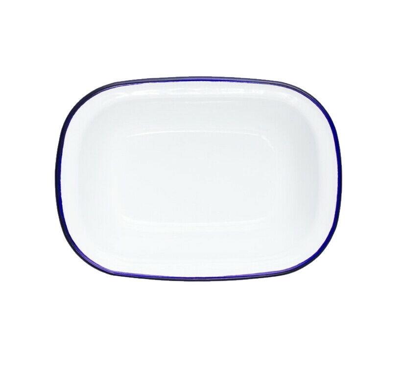 Enamel Tesco White Dinner Plates FALCON ENAMEL PIE DISH