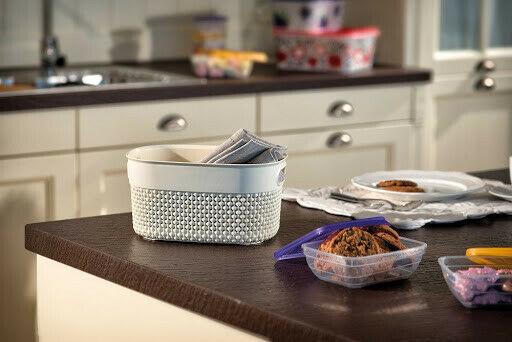 WHAM Plastic Storage Baskets – Small/Medium/Large – Home, Office, Kitchen Tidy Organiser