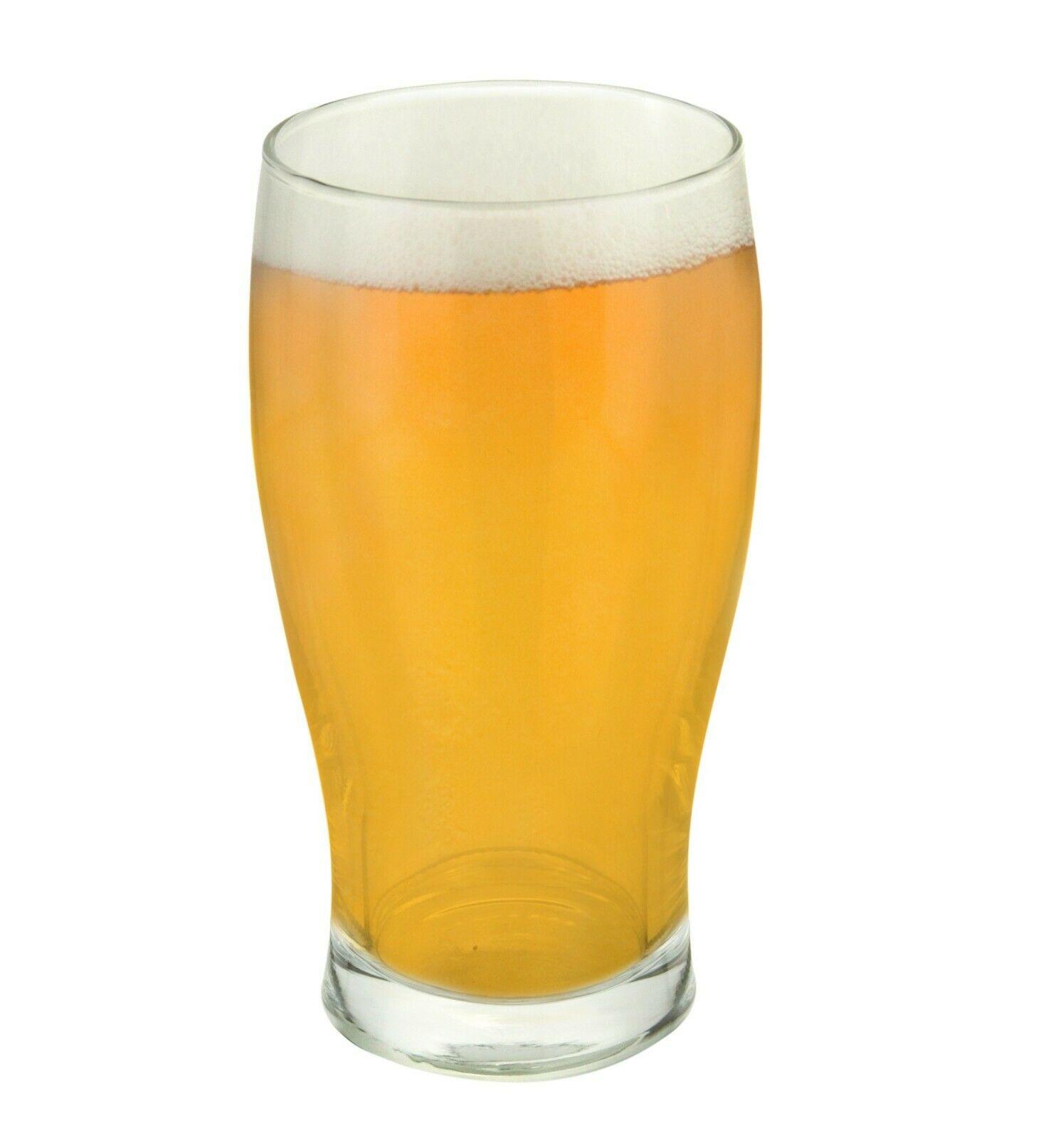 Half Pint Glass Tulip Plain Beer 380ml Pack Of 3 Pub Ale Beer Glasses