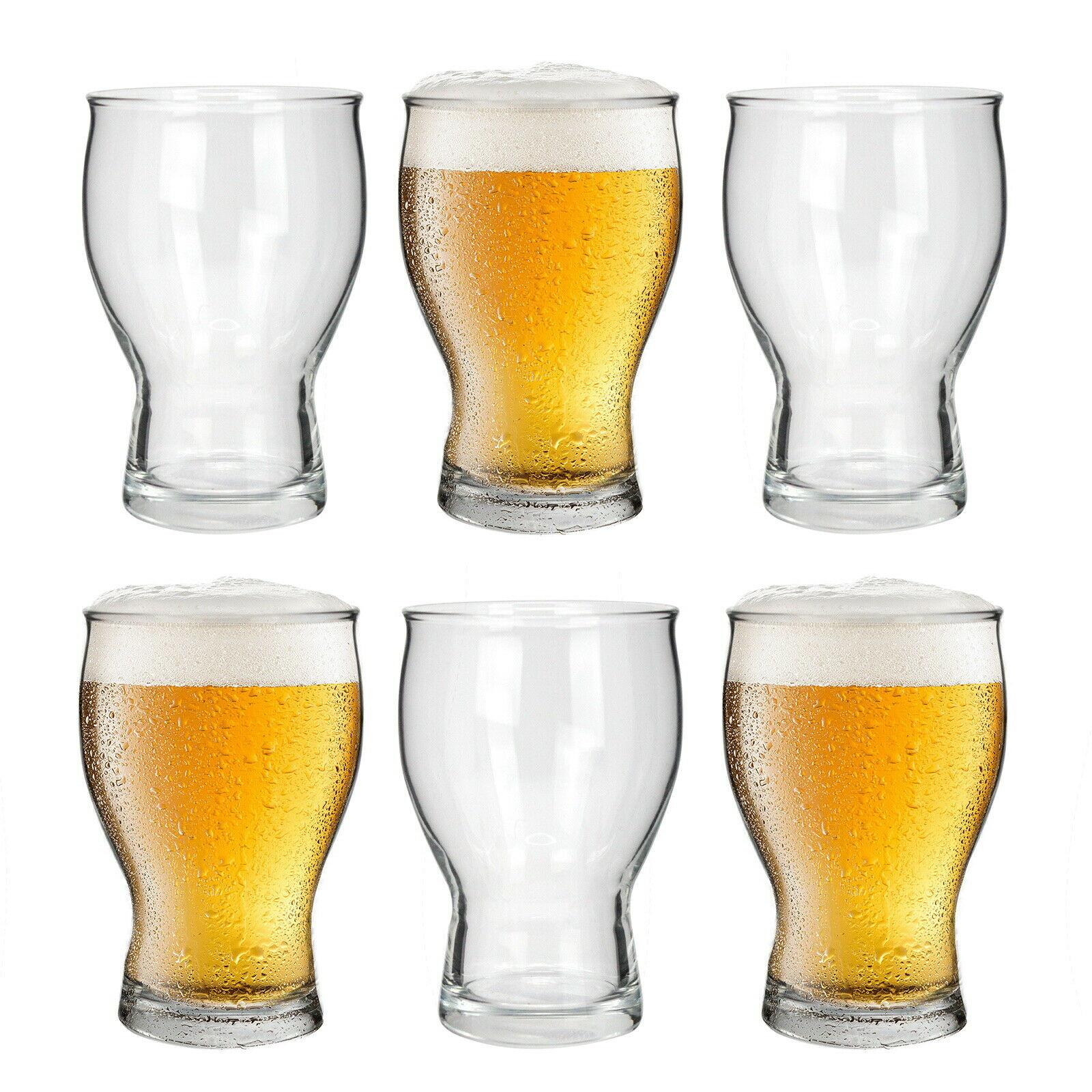 Beer Glasses Set of 6 Ale Craft Stout Beer Tulip Style Tumblers Coke ...