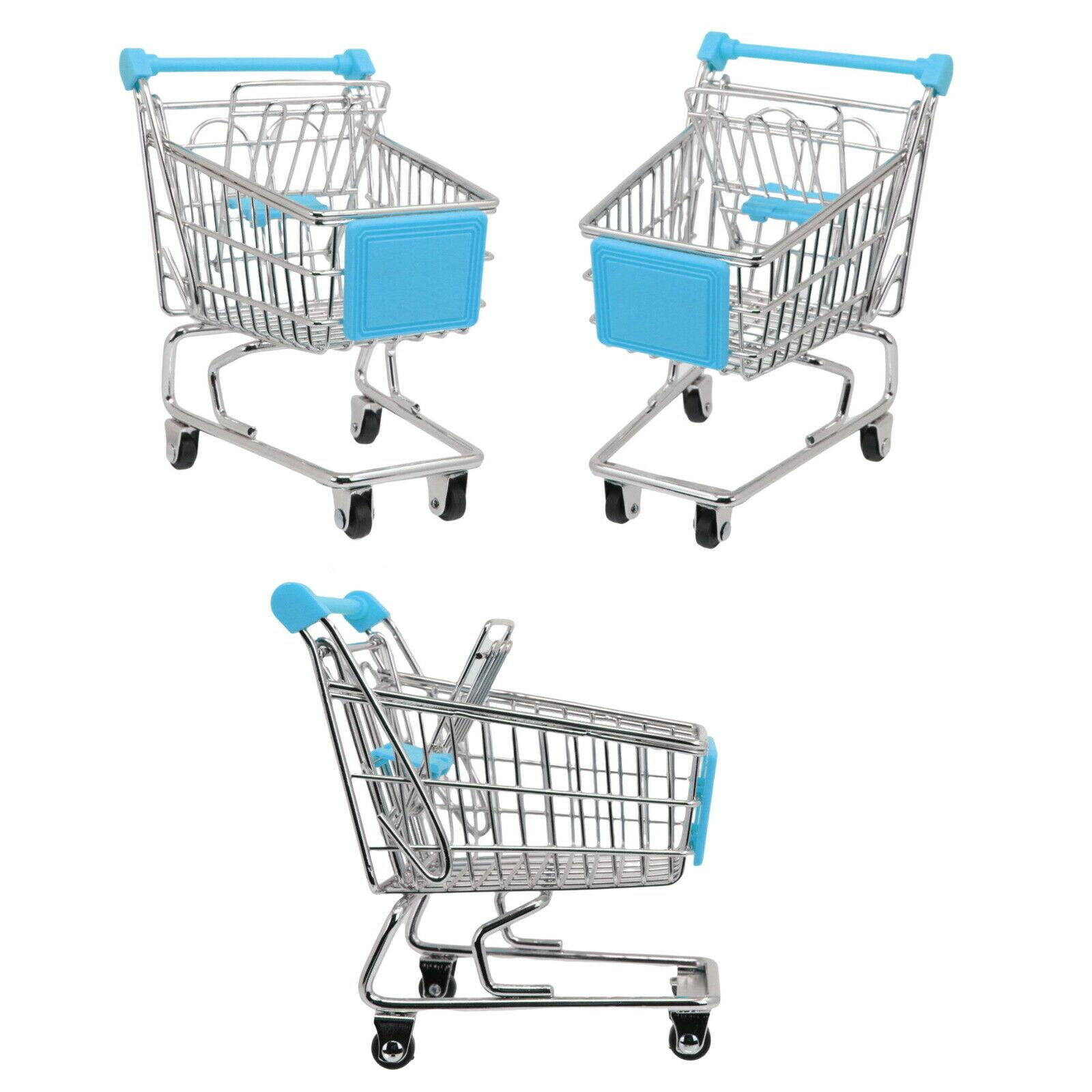 10pcs Mini Shopping Basket/mini Supermarket Trolley Small Plastic Retail  Shopping Basket With Handle, Suitable For Kids' Party Gift