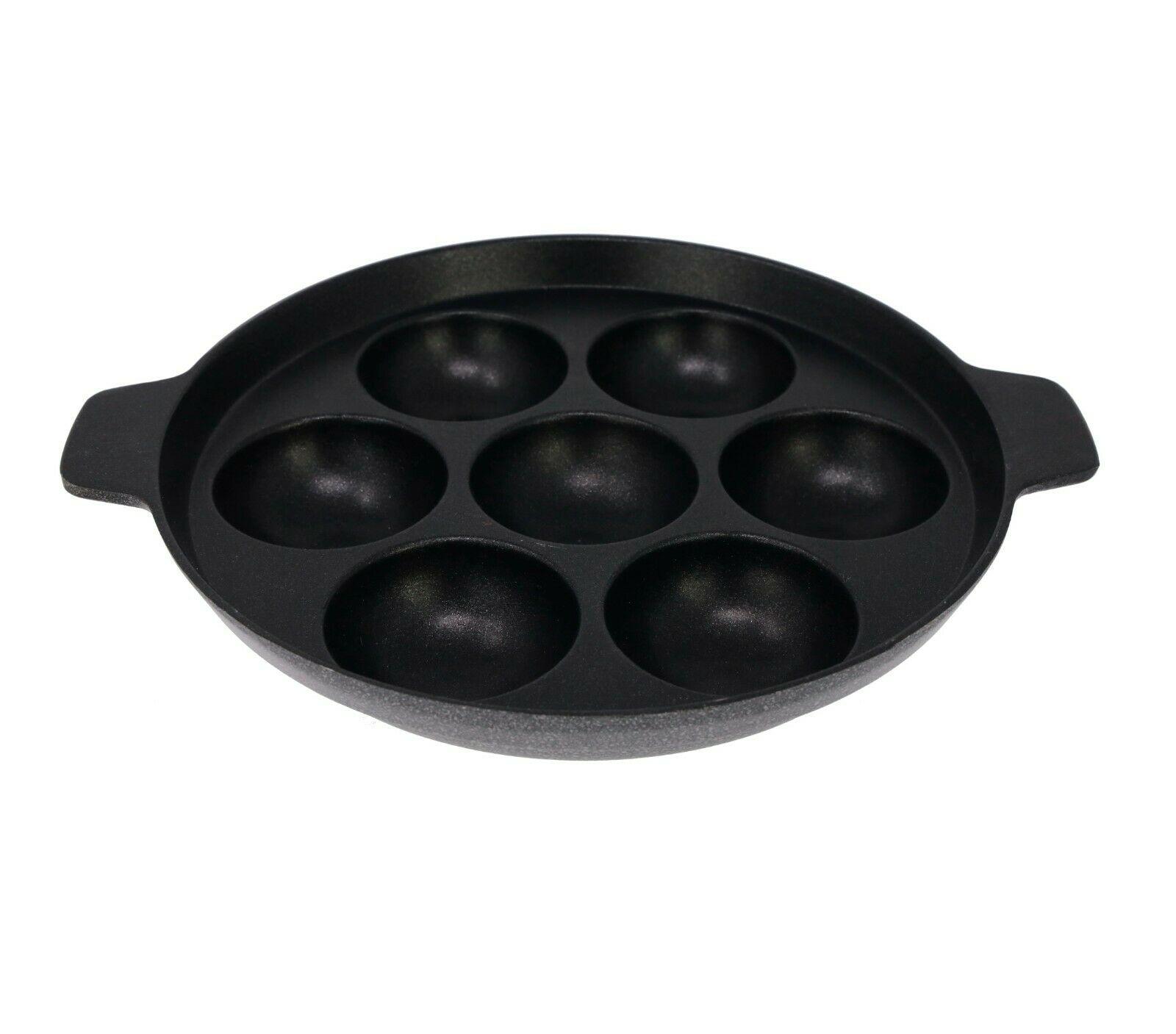 Appam Pan Paniyaram Patra Mini Pancake Ball Puff Non-Stick Heavy Duty 7 ...