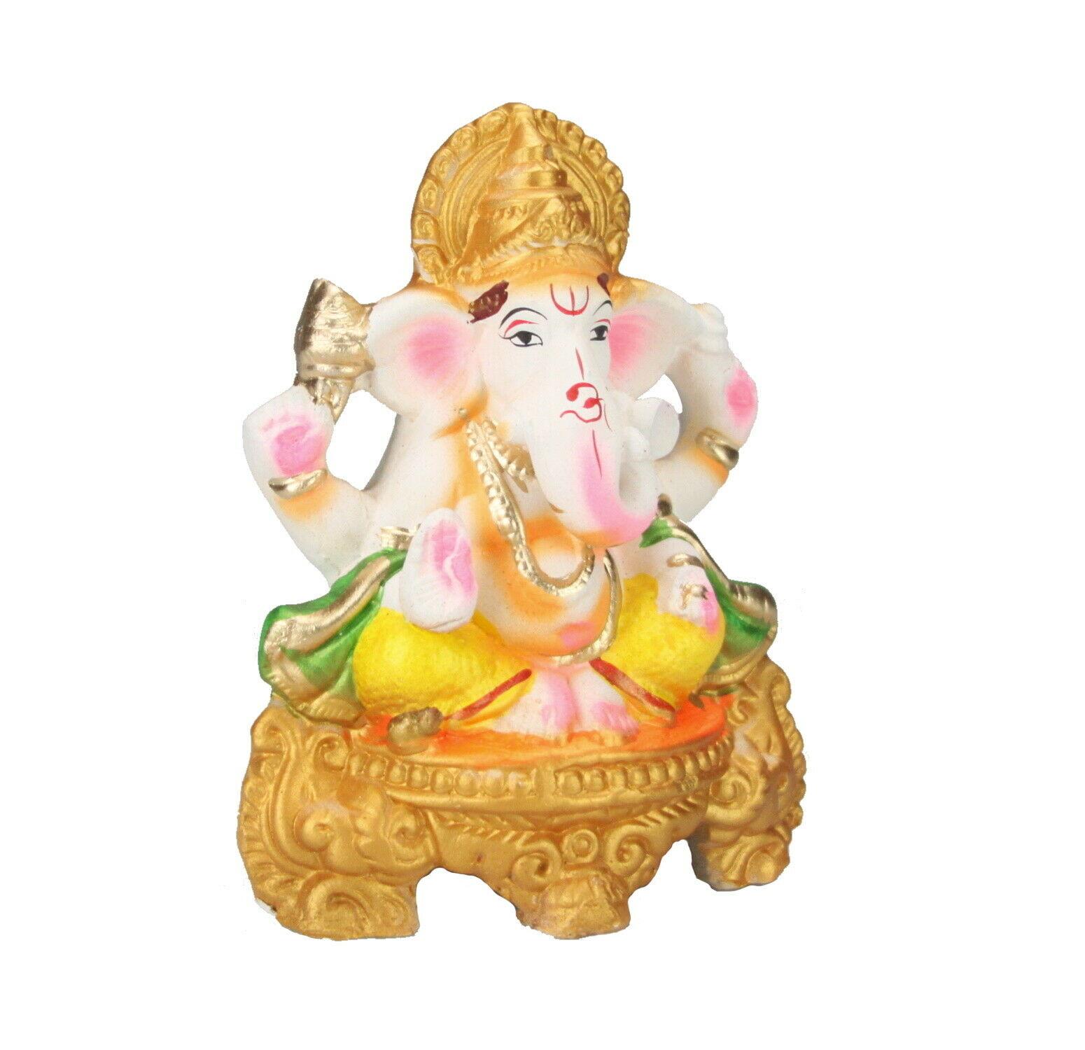 Eco-Friendly Clay Ganesh Ganesha Ganapati Visarjan Murti Statue Hindu Idol