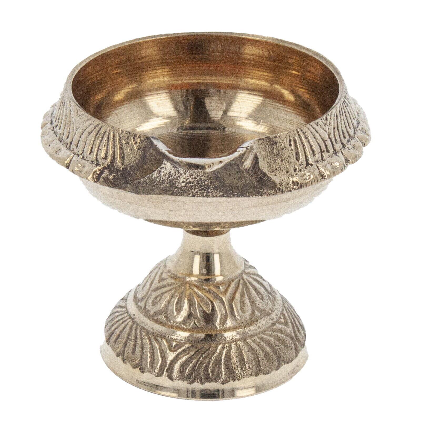 Brass Diya Kuber Deepak Oil Lamp Diva Hindu Puja Religious Arti Diwali ...